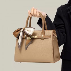 Qiandian Handbag Bag 2025 New Style women's bag, middle-aged lady platinum bag, Women's elegance, Genuine leather mom bag, large capacity