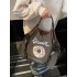 The Ball Chain doughnut embroidered shopping bag with the same style as the Internet celebrity is a fashionable large-capacity hand-held bag and shoulder tote bag