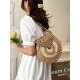 The 2025 new straw-woven bag features a niche design for women, is a fashionable and versatile small round bag that can be carried across the body for beach vacations The 2025 new straw-woven bag features a niche design for women, is a fashionable and versatile small round bag that can be carried across the body for beach vacations