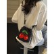 Large-capacity commuter cherry embroidery bag, women's bag, summer new single-shoulder crossbody phone bag, fashionable and versatile bucket bag Large-capacity commuter cherry embroidery bag, women's bag, summer new single-shoulder crossbody phone bag, fashionable and versatile bucket bag