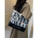 Gentle Woman large-capacity letter-printed canvas tote bag for women, 2025 new fashionable and versatile single-shoulder bag Gentle Woman large-capacity letter-printed canvas tote bag for women, 2025 new fashionable and versatile single-shoulder bag