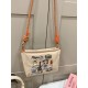 ball chain's new iron tower embroidered zipper single-shoulder crossbody bag, small square bag, versatile commuting storage bag ball chain's new iron tower embroidered zipper single-shoulder crossbody bag, small square bag, versatile commuting storage bag