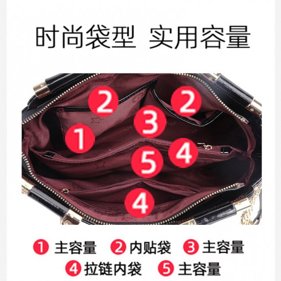 Qiandian genuine leather women's Bag 2025 New Style Elegant mom handbag, large-capacity fashionable women's single-shoulder large bag, leopard print