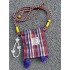 The 2025 summer new single-shoulder crossbody small square bag is a versatile color-blocking checkered tassel women's casual mobile phone bag