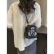 Fashionable and versatile ins nylon bag for women, new single-shoulder crossbody bag, summer mobile phone bag, niche embroidered bucket
