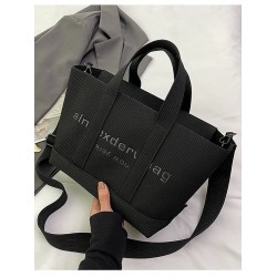 Retro Korean letter-printed tote bag, summer women's single-shoulder bag, large-capacity, high-quality commuting bag
