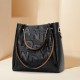 Qiandian genuine leather Bag 2025 New Style Trendy large-capacity bucket bag, single-shoulder bag, crossbody bag, handbag, women's letter bag Qiandian genuine leather Bag 2025 New Style Trendy large-capacity bucket bag, single-shoulder bag, crossbody bag, handbag, women's letter bag