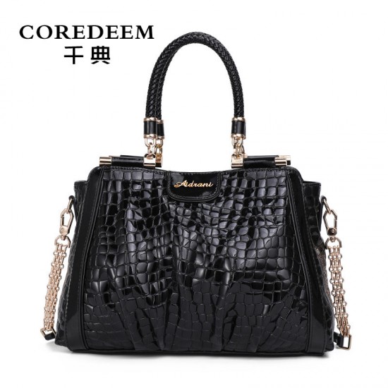 Qiandian genuine leather women's Bag 2025 New Style Elegant mom handbag, large-capacity fashionable women's single-shoulder large bag, leopard print
