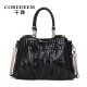 Qiandian genuine leather women's Bag 2025 New Style Elegant mom handbag, large-capacity fashionable women's single-shoulder large bag, leopard print