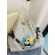 Summer new ball chain embroidered shopping bag, large-capacity hand bill of lading, shoulder crossbody tote women's bag Summer new ball chain embroidered shopping bag, large-capacity hand bill of lading, shoulder crossbody tote women's bag