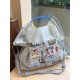 ball chain Tower embroidery bag, large-capacity single-shoulder crossbody bag, shopping bag, class commuting tote bag ball chain Tower embroidery bag, large-capacity single-shoulder crossbody bag, shopping bag, class commuting tote bag