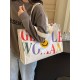 Gentle Woman flower-embroidered canvas bag, large-capacity tote bag, 2025 new versatile single-shoulder bag Gentle Woman flower-embroidered canvas bag, large-capacity tote bag, 2025 new versatile single-shoulder bag