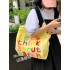 Summer 2025 new lettered towel embroidered tote bag with large capacity, fashionable and versatile commuting single-shoulder bag for women