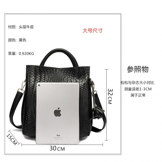 The 2025 new model of Qiandian genuine leather women's bag, a large-capacity handbag with a feminine charm, is a single-shoulder woven pattern handbag that can be carried by hand The 2025 new model of Qiandian genuine leather women's bag, a large-capacity handbag with a feminine charm, is a single-shoulder woven pattern handbag that can be carried by hand