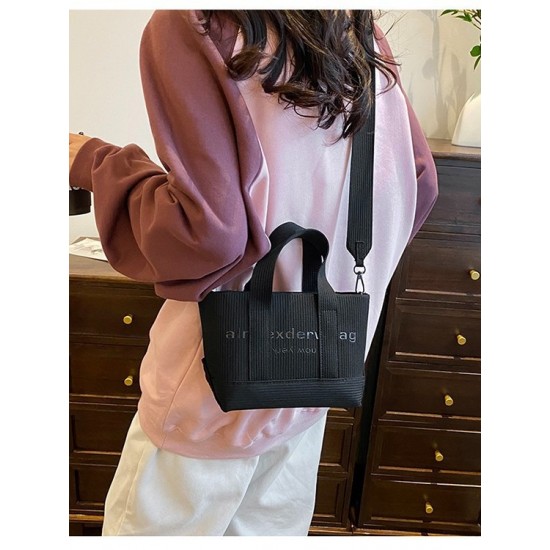 Retro Korean letter-printed tote bag, summer women's single-shoulder bag, large-capacity, high-quality commuting bag