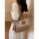 The 2025 summer new large-capacity single-shoulder tote bag, tassel straw woven bag, fashionable and versatile women's bag, beach bag