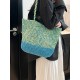 2025 Summer new casual single-shoulder bag, seaside vacation straw woven bag, large-capacity fashionable woven tote bag