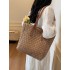 2025 new stylish and versatile straw woven bag, single-shoulder tote bag, large-capacity crossbody bag, vacation beach bag