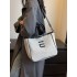 2025 new large-capacity single-shoulder crossbody bag, student class tote bag, commuting handbag, letter canvas women's bag