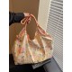 2025 Summer new versatile small floral canvas single-shoulder women's bag, large-capacity single-room tote bag, casual crossbody bag 2025 Summer new versatile small floral canvas single-shoulder women's bag, large-capacity single-room tote bag, casual crossbody bag
