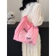 The 2025 summer new ball chain bow embroidery bag, large-capacity single-shoulder tote bag, and class commuting bag