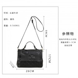 Qiandian top-grain cowhide bag 2025 New style fashionable and versatile summer handbag, ladies' bag, genuine leather single shoulder crossbody