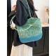 2025 Summer new casual single-shoulder bag, seaside vacation straw woven bag, large-capacity fashionable woven tote bag