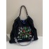 Ball Chain floral embroidery shopping bag, single-room tote bag, large-capacity crossbody bag, versatile commuter woman