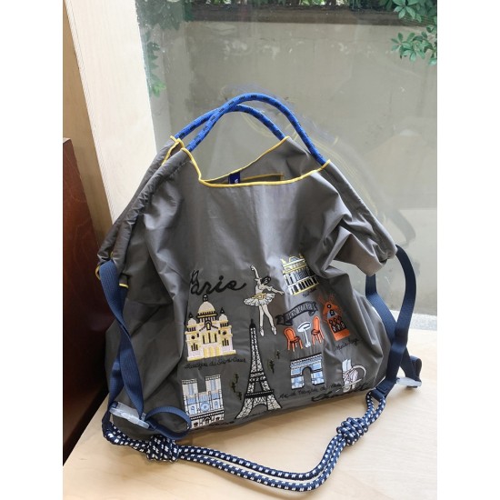 ball chain Tower embroidery bag, large-capacity single-shoulder crossbody bag, shopping bag, class commuting tote bag ball chain Tower embroidery bag, large-capacity single-shoulder crossbody bag, shopping bag, class commuting tote bag