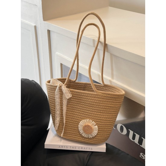 2025 new woven bag, summer women's large-capacity single-shoulder bag, tote bag, fashionable and versatile vacation beach bag 2025 new woven bag, summer women's large-capacity single-shoulder bag, tote bag, fashionable and versatile vacation beach bag