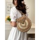 The 2025 new straw-woven bag features a niche design for women, is a fashionable and versatile small round bag that can be carried across the body for beach vacations The 2025 new straw-woven bag features a niche design for women, is a fashionable and versatile small round bag that can be carried across the body for beach vacations