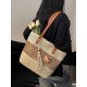 The 2025 summer new large-capacity single-shoulder tote bag, tassel straw woven bag, fashionable and versatile women's bag, beach bag