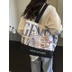 Gentle Woman large-capacity letter-printed canvas tote bag for women, 2025 new fashionable and versatile single-shoulder bag Gentle Woman large-capacity letter-printed canvas tote bag for women, 2025 new fashionable and versatile single-shoulder bag