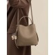 Top-grain cowhide bucket bag 2025 new model, large-capacity single-shoulder crossbody bag, high-end mom bag, versatile handbag