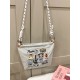 ball chain's new iron tower embroidered zipper single-shoulder crossbody bag, small square bag, versatile commuting storage bag ball chain's new iron tower embroidered zipper single-shoulder crossbody bag, small square bag, versatile commuting storage bag