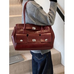 Spring 2025 new women's bag: High-end, simple, versatile, large-capacity single-shoulder tote bag, handbag, commuter bag