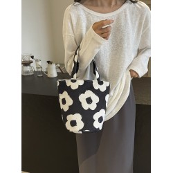 A small floral canvas bag, a large white bucket for women on Instagram, a baby bag, and a handbag for mom to go out to work and commute