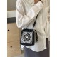 Summer new Chinese-style embroidered canvas bag, women's casual and versatile single-shoulder crossbody bag, commuting mobile phone bag