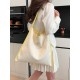 The 2025 summer new Dopamine-colored large-capacity single-shoulder tote bag is a simple and versatile student commuting bag for class