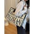 Thai Gentle Woman canvas bag 2025 new letter print class commuting single-shoulder tote bag