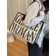 Thai Gentle Woman canvas bag 2025 new letter print class commuting single-shoulder tote bag Thai Gentle Woman canvas bag 2025 new letter print class commuting single-shoulder tote bag