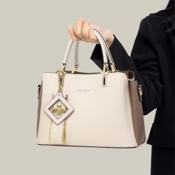 Qiandian 2025 New light luxury bags, women's bags, genuine leather women's hand-held crossbody bags, handbags for women to give to their wives and daughters