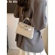 Spring 2025 new niche design crocodile print high-end versatile small square bag, single-shoulder crossbody Kelly women's bag Spring 2025 new niche design crocodile print high-end versatile small square bag, single-shoulder crossbody Kelly women's bag