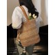 The 2025 summer new tassel fashion and versatile hollowed-out woven bag, straw woven bag, beach bag, single-shoulder bag and women's bag