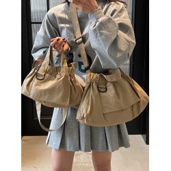 The 2025 new nylon hand-held crossbody small square bag is a fashionable and versatile casual folding mini mobile phone bag
