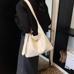 Retro women's large-capacity 2025 Spring new fashion single-shoulder crossbody bag for casual work and commuting tote bag