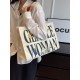 Thai Gentle Woman canvas bag 2025 new letter print class commuting single-shoulder tote bag Thai Gentle Woman canvas bag 2025 new letter print class commuting single-shoulder tote bag