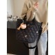 2025 new commuter large-capacity tote bag, student single-shoulder bag for class, Korean-style embroidered crossbody bag, hand-held cloth bag 2025 new commuter large-capacity tote bag, student single-shoulder bag for class, Korean-style embroidered crossbody bag, hand-held cloth bag