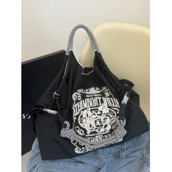 Summer new ball chain embroidered shopping bag, large-capacity hand bill of lading, shoulder crossbody tote women's bag