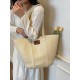 The 2025 summer new straw woven bag is fashionable and versatile, a single-shoulder bag with large capacity, a tote bag, and a women's bag for commuting to work The 2025 summer new straw woven bag is fashionable and versatile, a single-shoulder bag with large capacity, a tote bag, and a women's bag for commuting to work